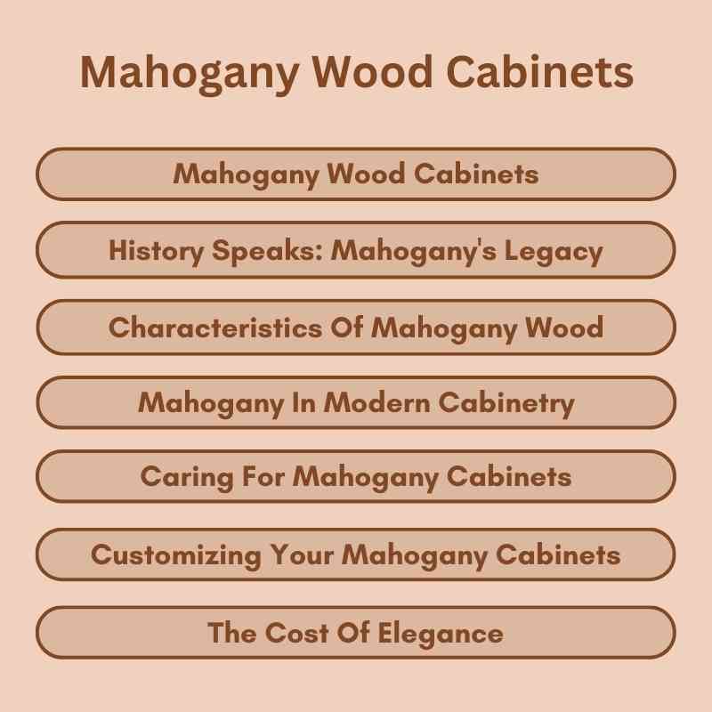 Mahogany Wood Cabinets