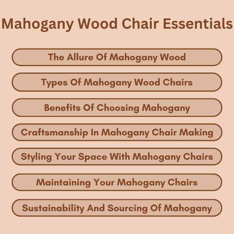 Mahogany Wood Chair Essentials