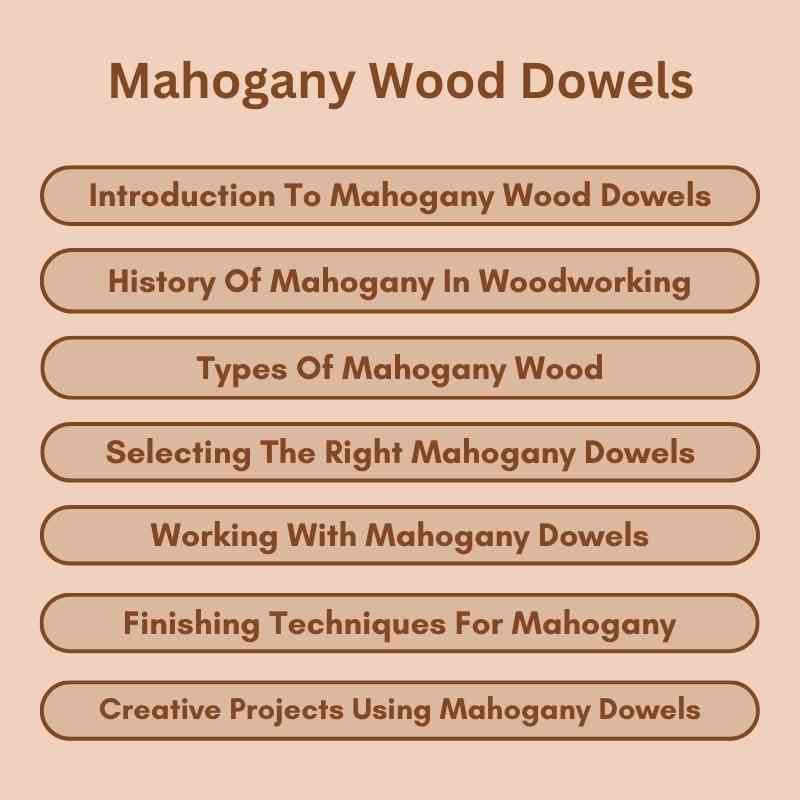 Mahogany Wood Dowels