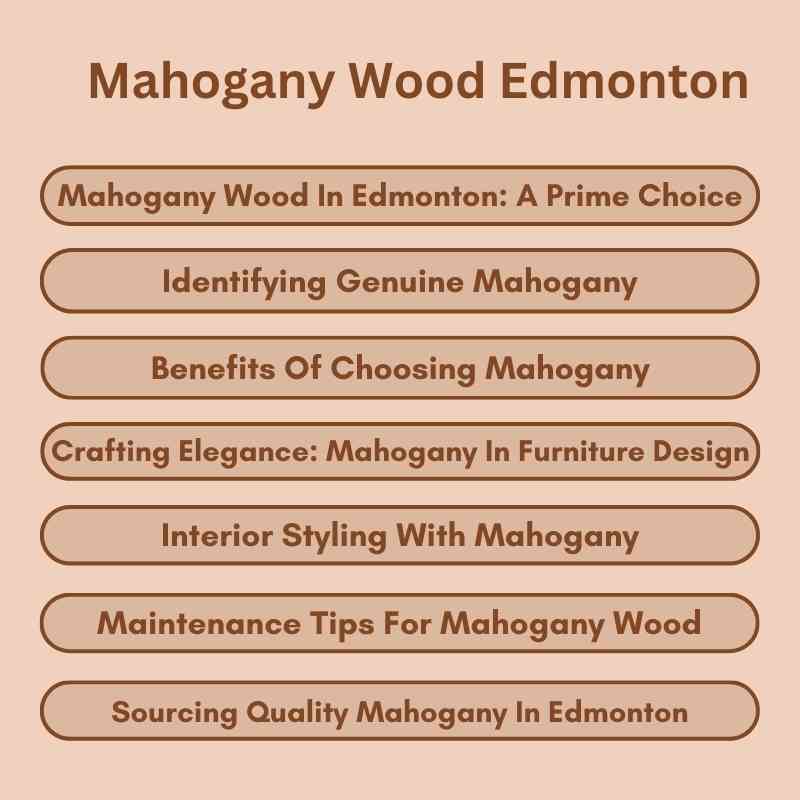 Mahogany Wood Edmonton