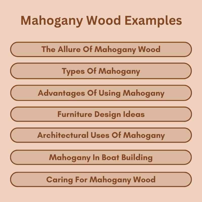 Mahogany Wood Examples