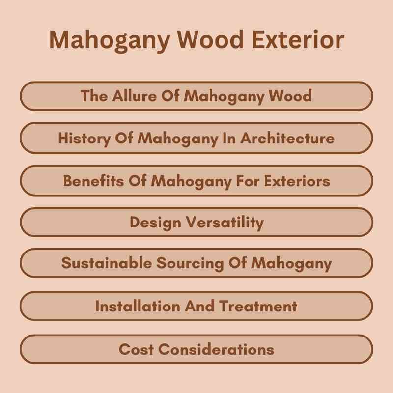 Mahogany Wood Exterior