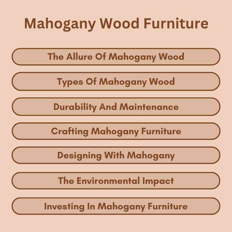 Mahogany Wood Furniture