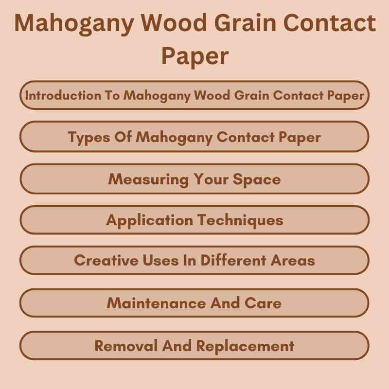 Mahogany Wood Grain Contact Paper Details
