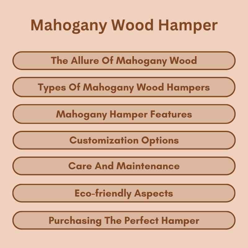 Mahogany Wood Hamper