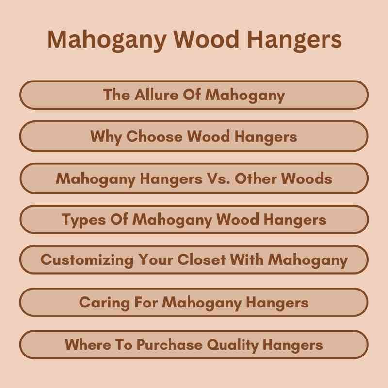 Mahogany Wood Hangers