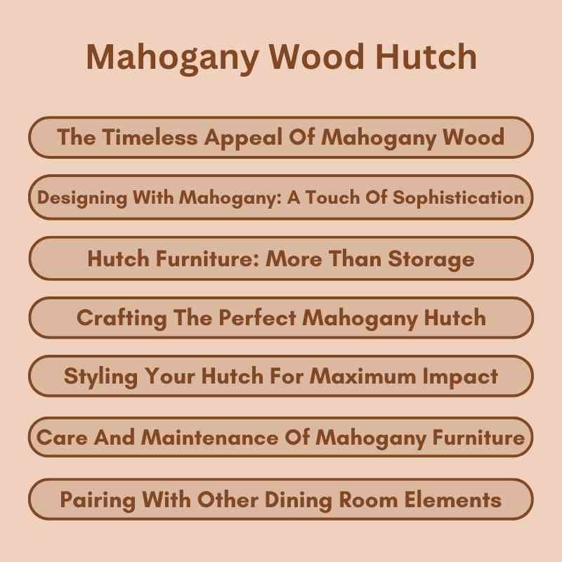 Mahogany Wood Hutch