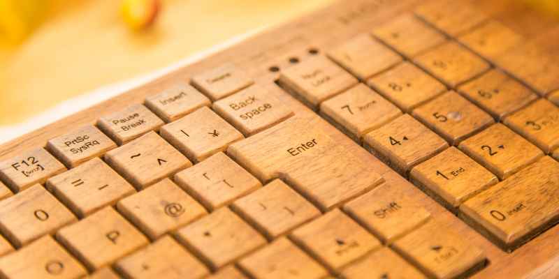 Mahogany Wood Keyboard