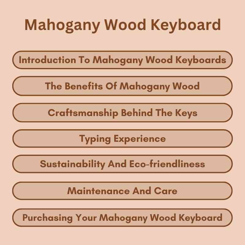 Mahogany Wood Keyboard