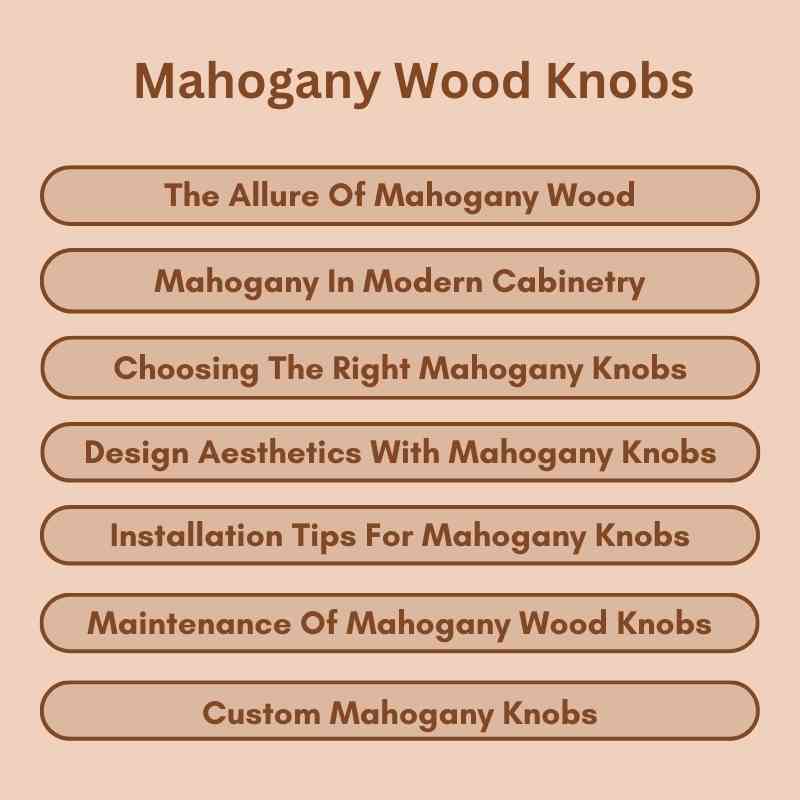Mahogany Wood Knobs