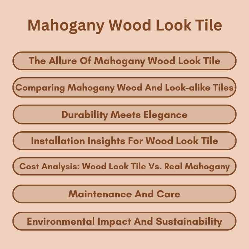 Mahogany Wood Look Tile