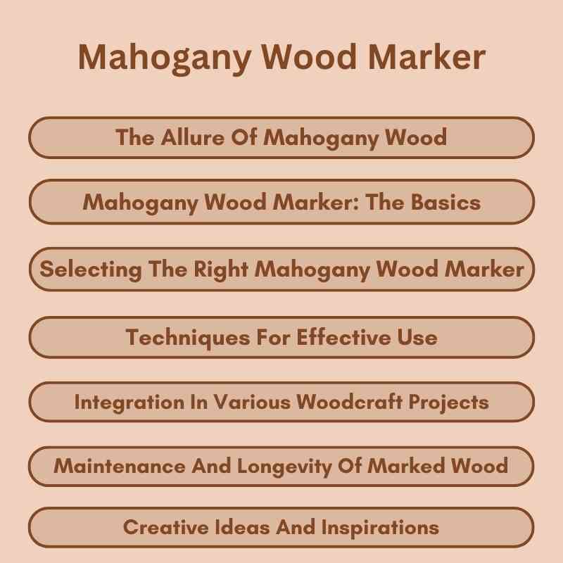 Mahogany Wood Marker