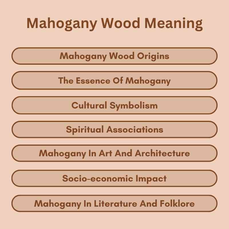 Mahogany Wood Meaning