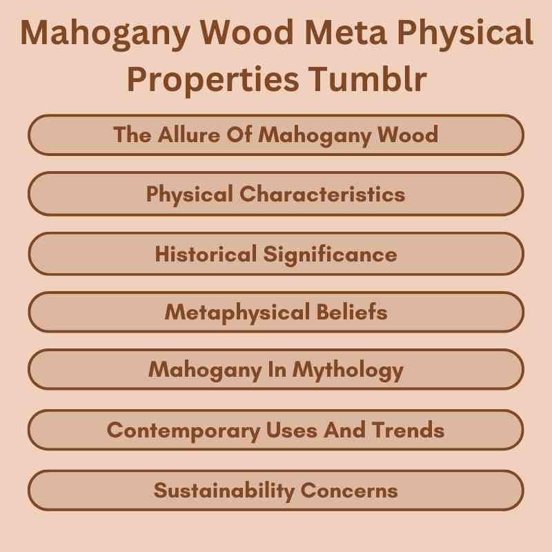 Mahogany Wood Meta Physical Properties Tumblr