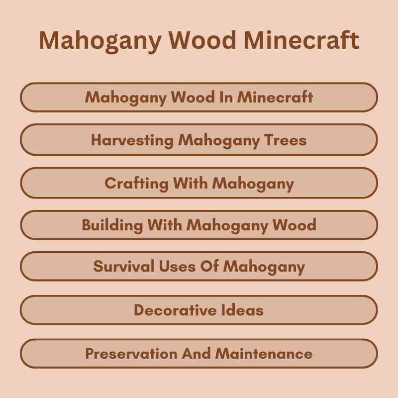 Mahogany Wood Minecraft