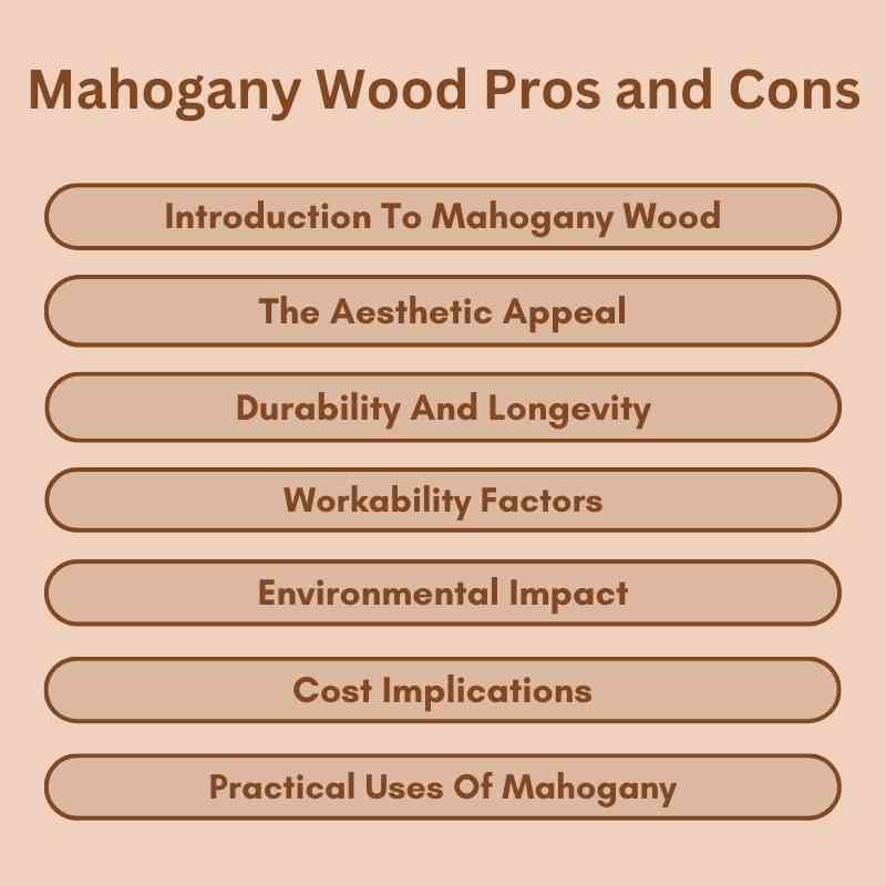 Mahogany Wood Pros and Cons