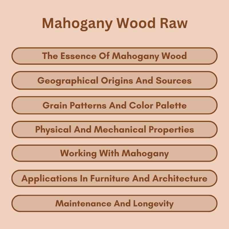 Mahogany Wood Raw