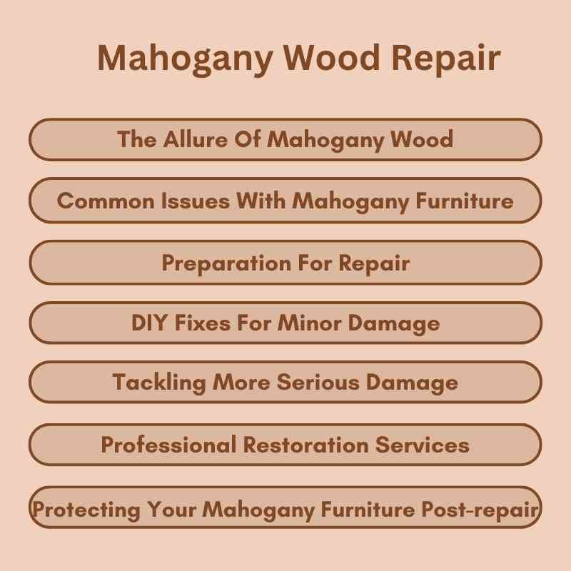 Mahogany Wood Repair