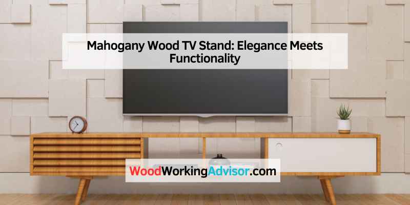 Mahogany Wood TV Stand