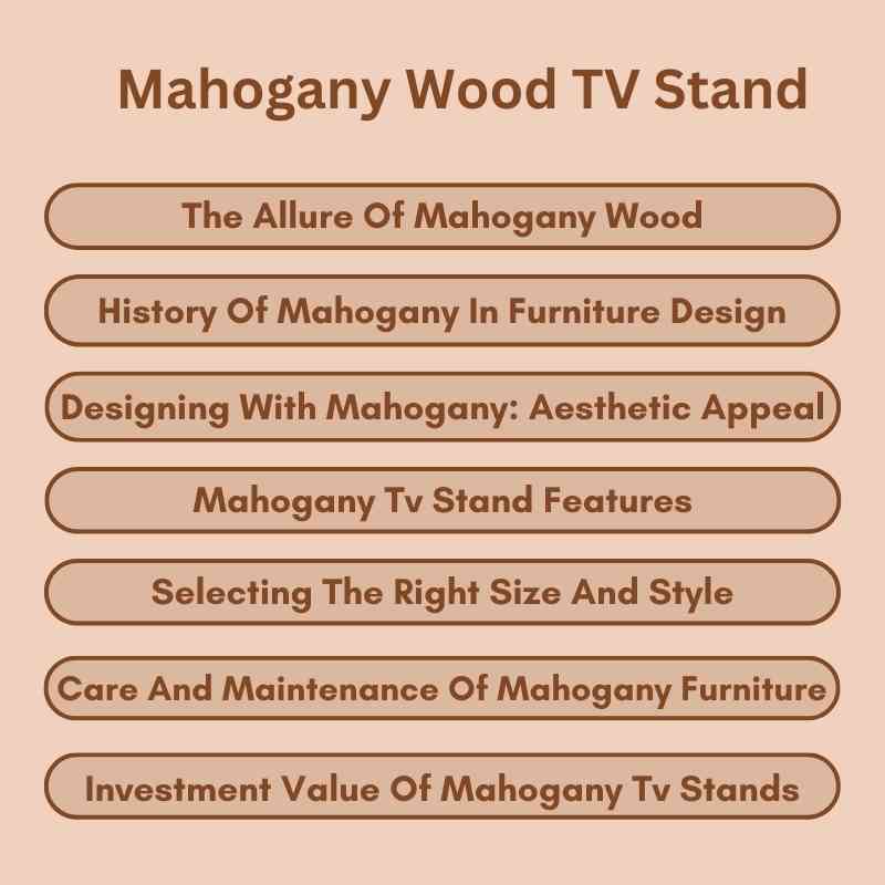 Mahogany Wood TV Stand