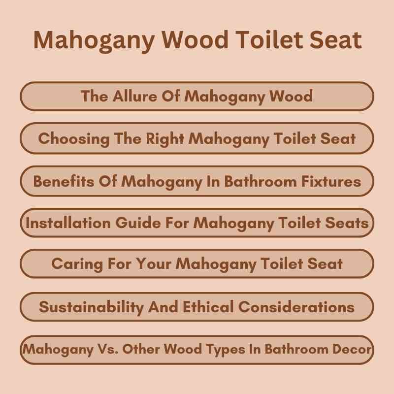 Mahogany Wood Toilet Seat