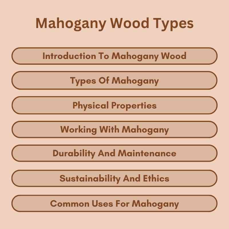 Mahogany Wood Types