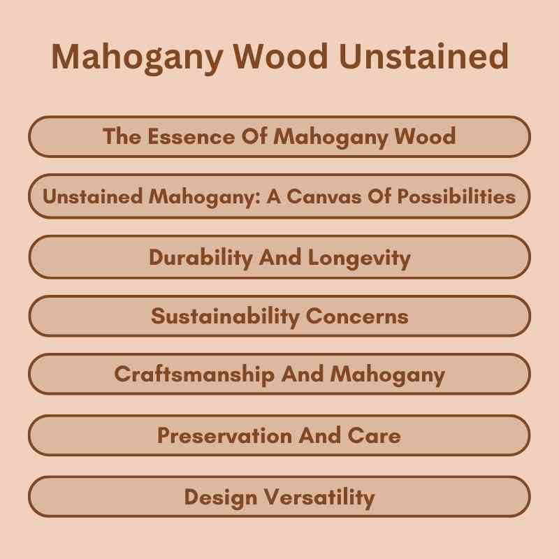 Mahogany Wood Unstained