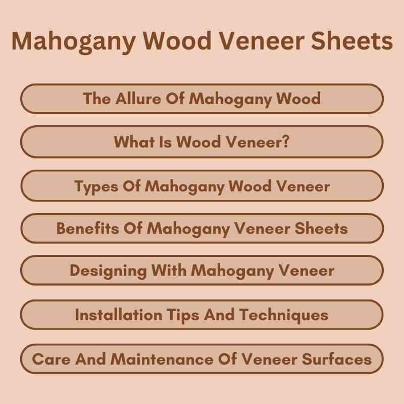 Mahogany Wood Veneer Sheets