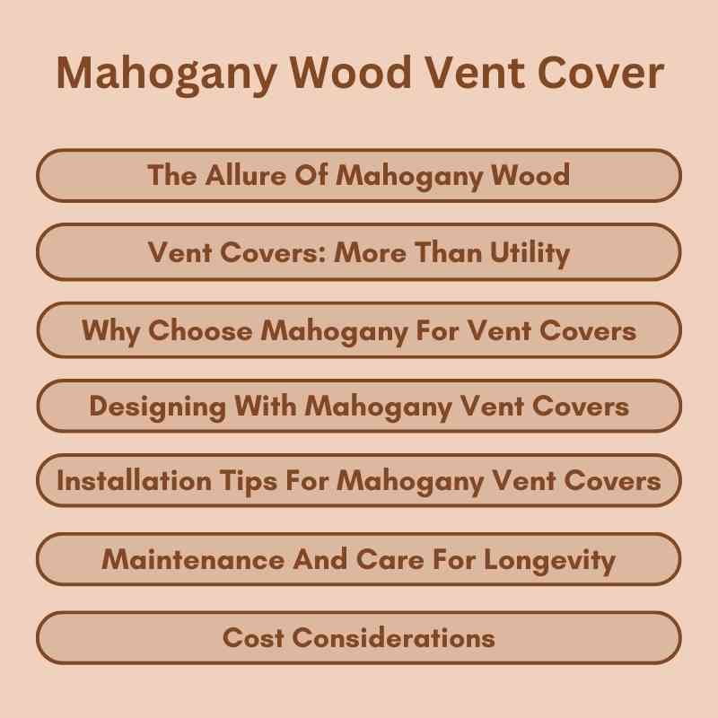 Mahogany Wood Vent Cover(2)