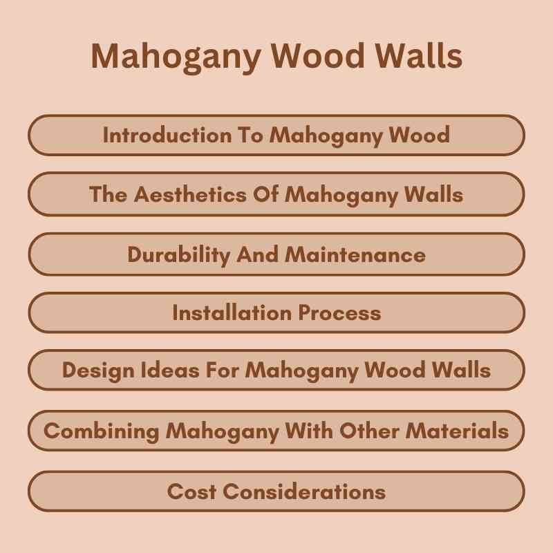 Mahogany Wood Walls