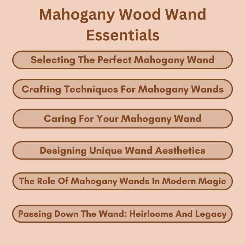 Mahogany Wood Wand Essentials