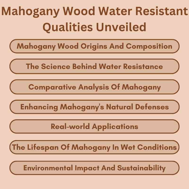 Mahogany Wood Water Resistant Qualities Unveiled