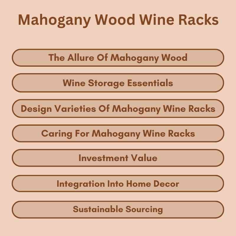 Mahogany Wood Wine Racks