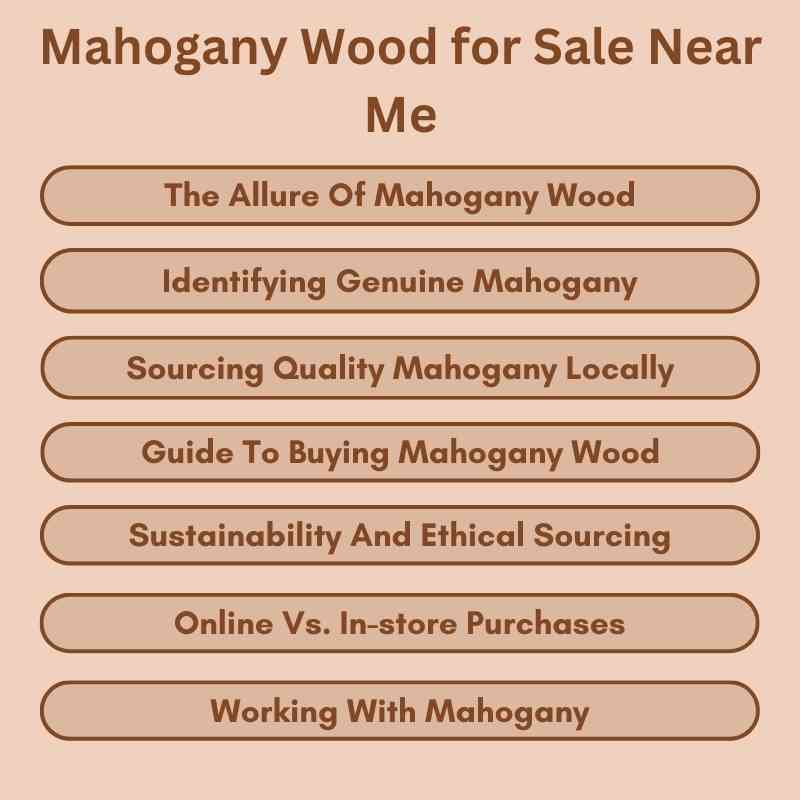 Mahogany Wood for Sale Near Me