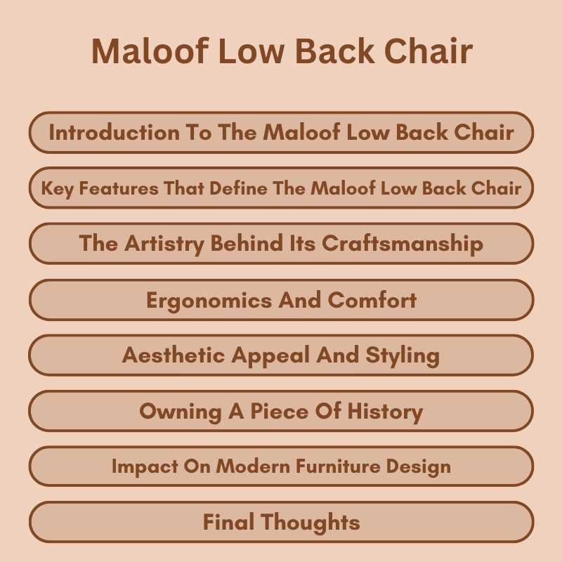 Maloof Low Back Chair