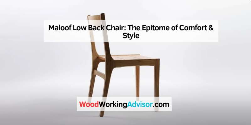 Maloof Low Back Chair