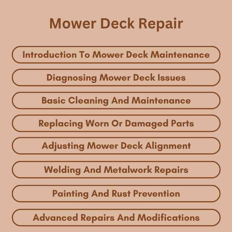 Mower Deck Repair