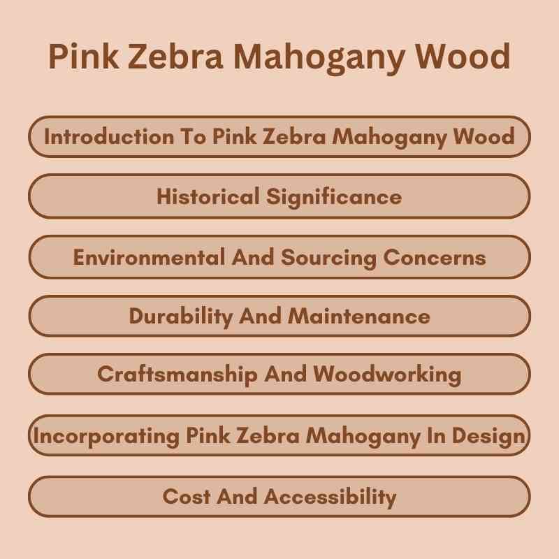 Pink Zebra Mahogany Wood