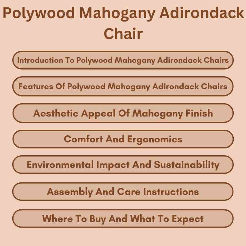 Polywood Mahogany Adirondack Chair