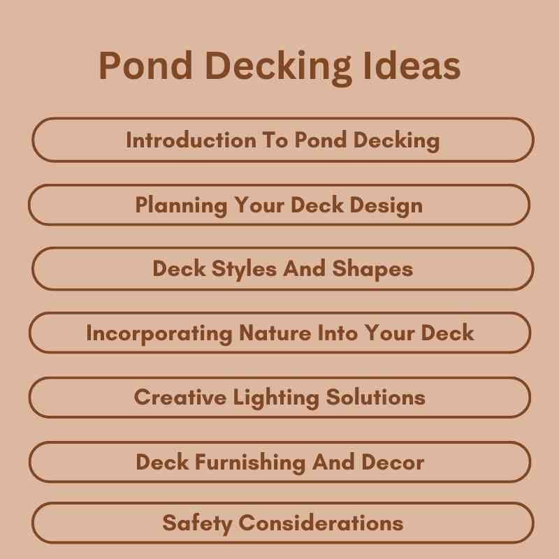 Pond Decking Ideas