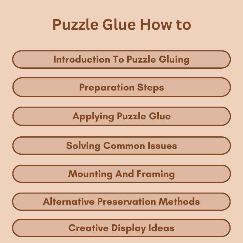 Puzzle Glue How to