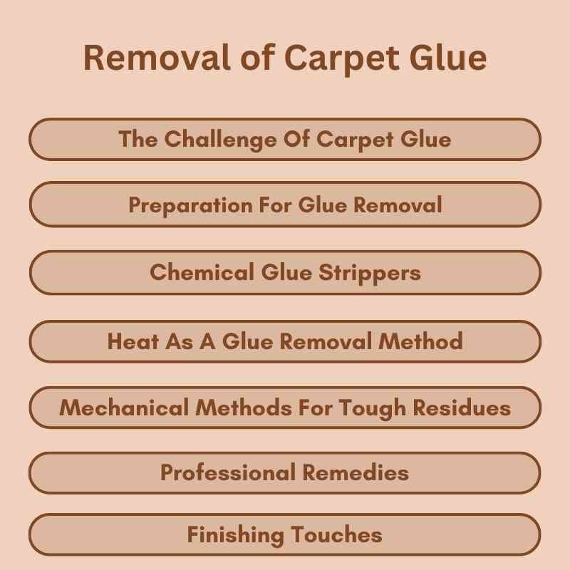 Removal of Carpet Glue