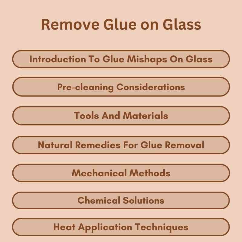 Remove Glue on Glass