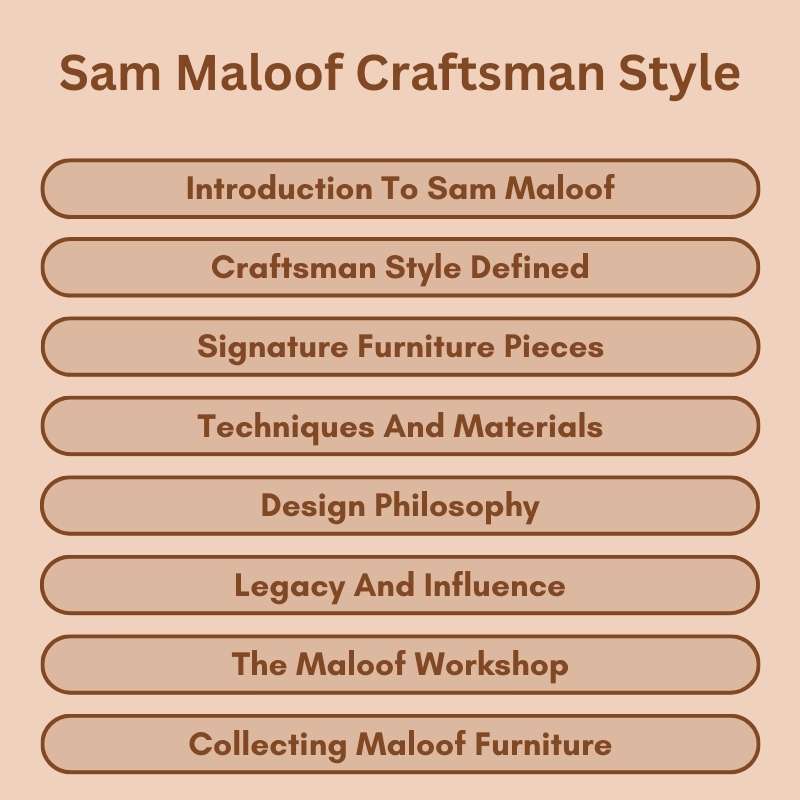 Sam Maloof Craftsman Style