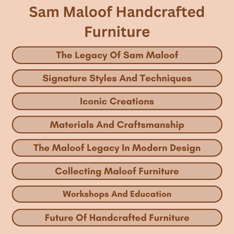 Sam Maloof Handcrafted Furniture