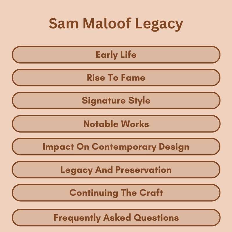 Sam Maloof Legacy