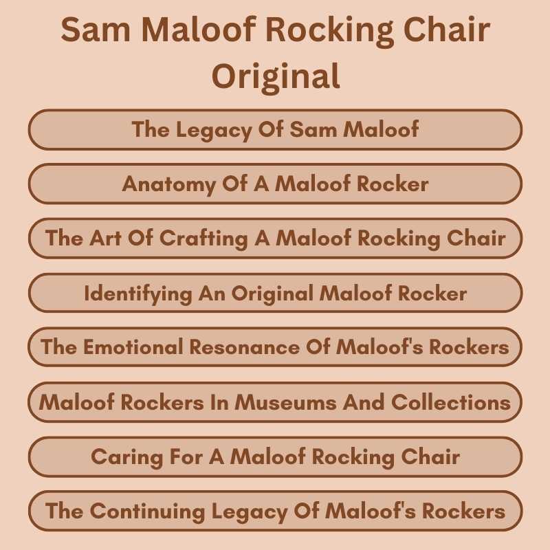 Sam Maloof Rocking Chair Original