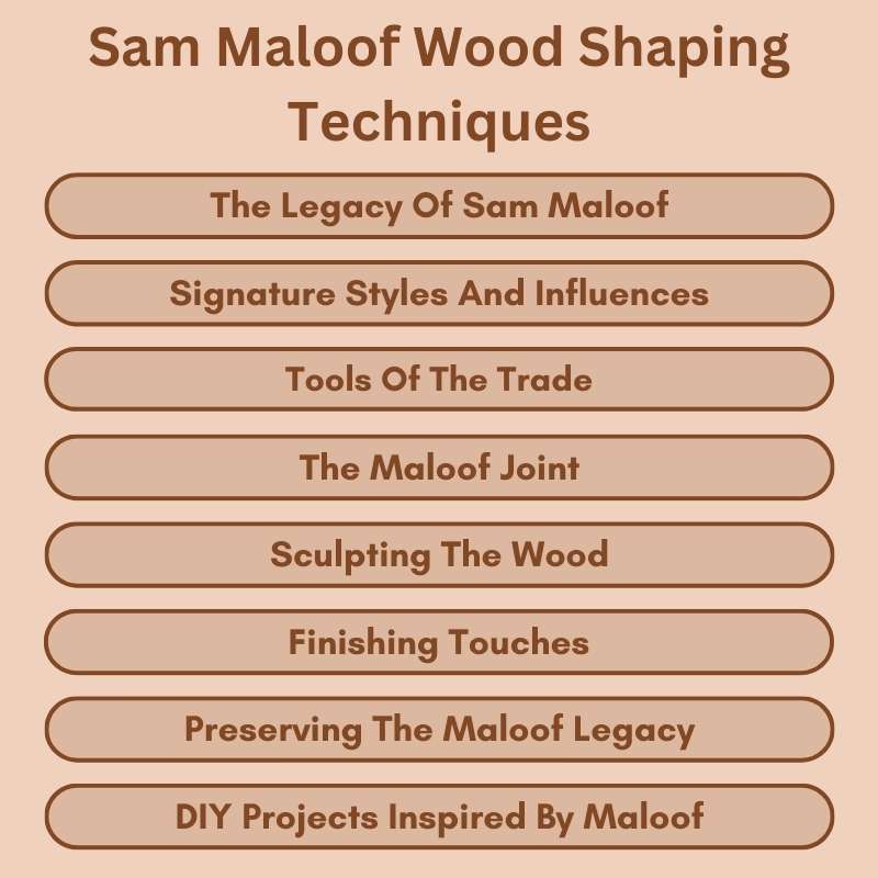 Sam Maloof Wood Shaping Techniques