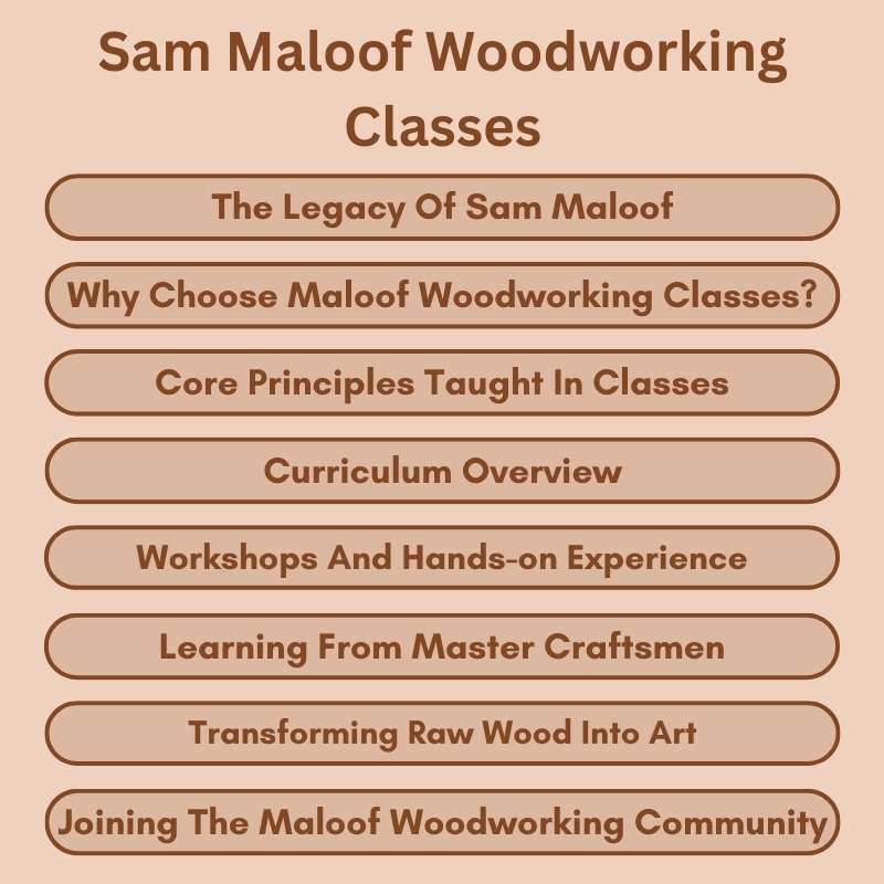 Sam Maloof Woodworking Classes