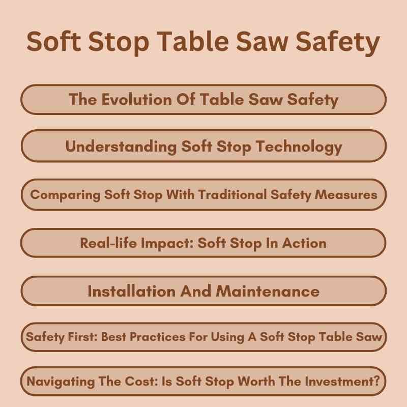 Soft Stop Table Saw Safety